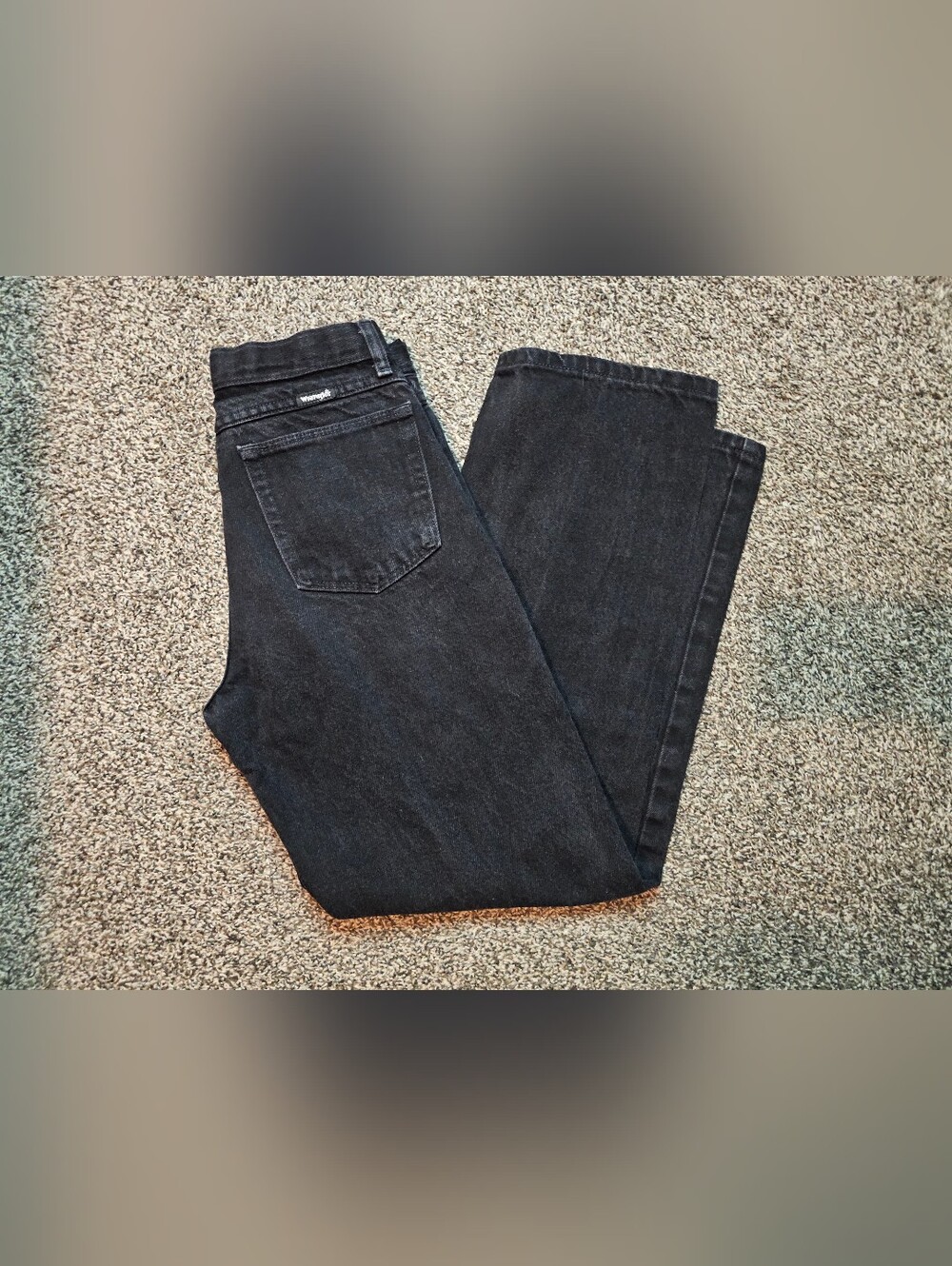 Wrangler Women's Black Denim Jeans Straight Leg High Rise Size 18 Regular